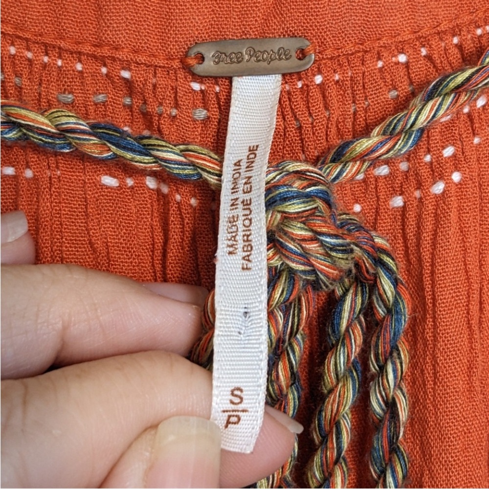 Free People Red Embroidered Maxi Dress - Picture 9 of 11